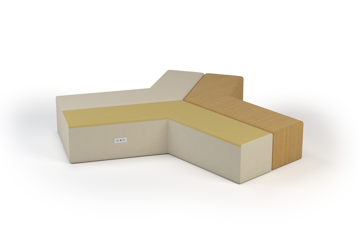 Connos modular benches with Cove power/data