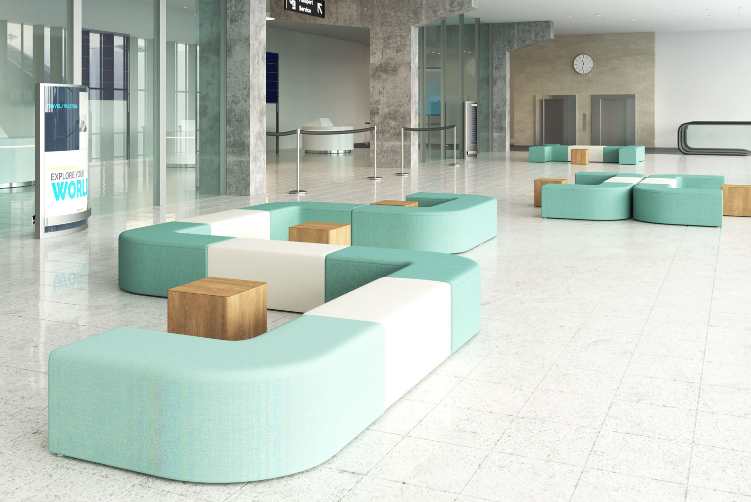 Connos Airport configuration with Cube Plus tables