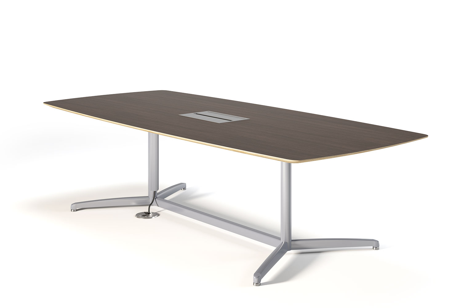 Crossfire 42x96 Conference Table with Y-Base and Floor Mount