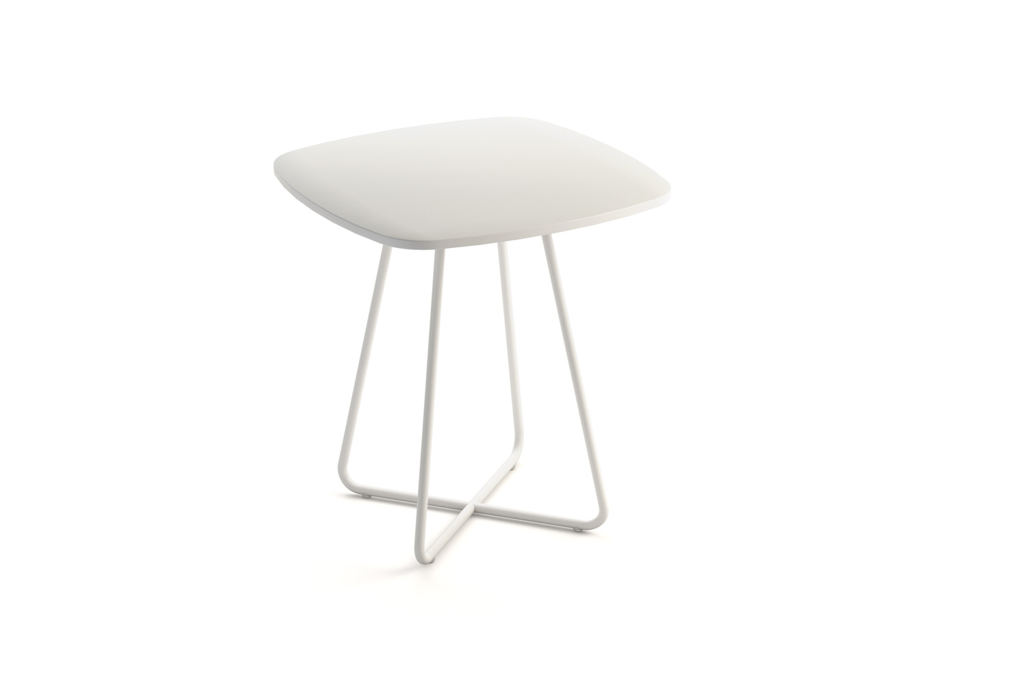 Marlo Occasional Table, 18 Almost Square Top, All White