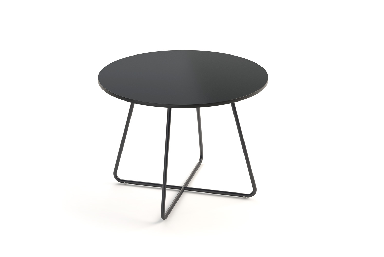 Marlo Tall Occasional Table, 24 Diameter Top, All Black Top