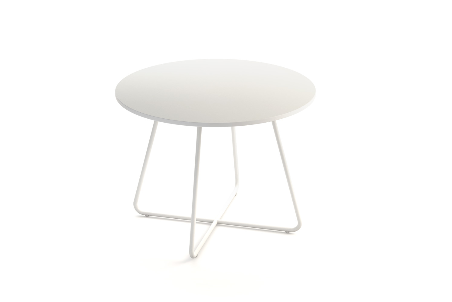 Marlo Occasional Table, 24 Diameter Top, All White Top