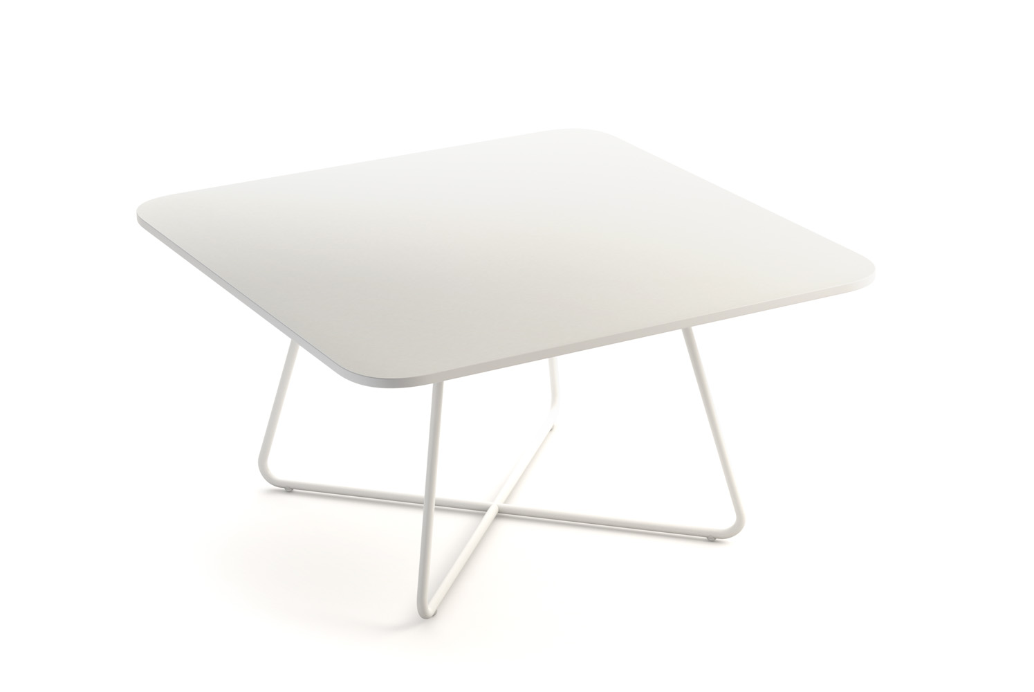 Marlo Occasional Table, Almost Square Top, All White Top