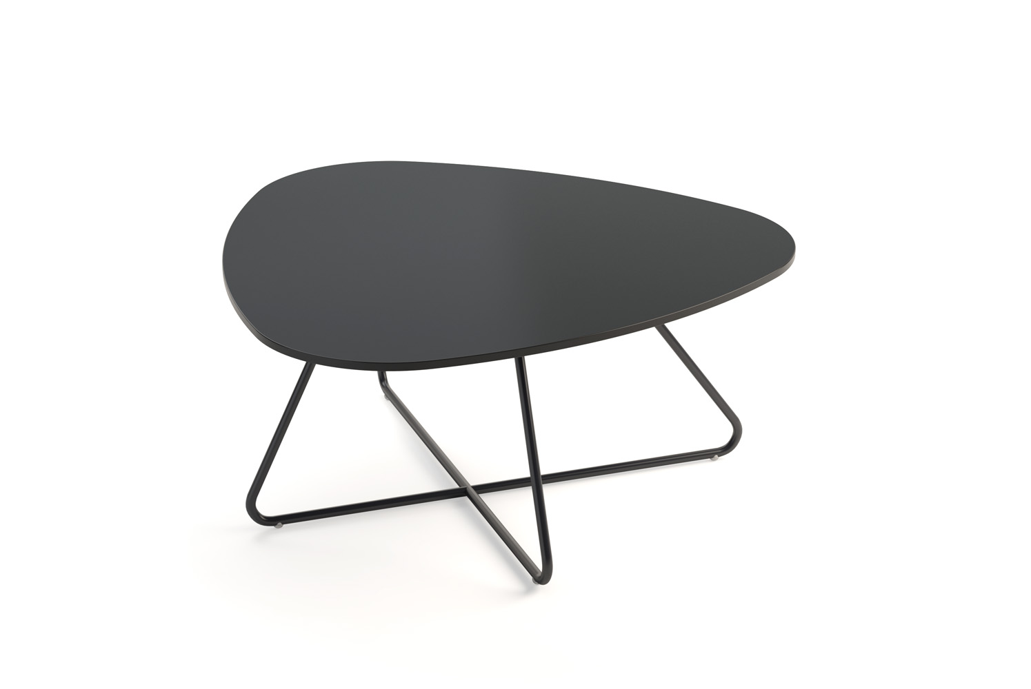 Marlo Occaional Table, Round Triangle Top, All Black