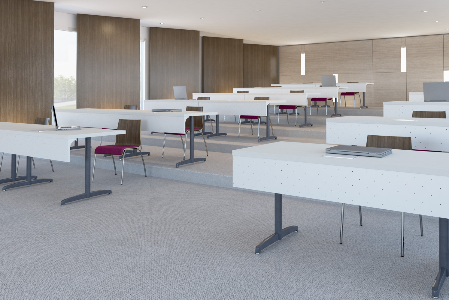 Meeting Room Configuration, Crossfire with Modesty Panel, Pento Chairs