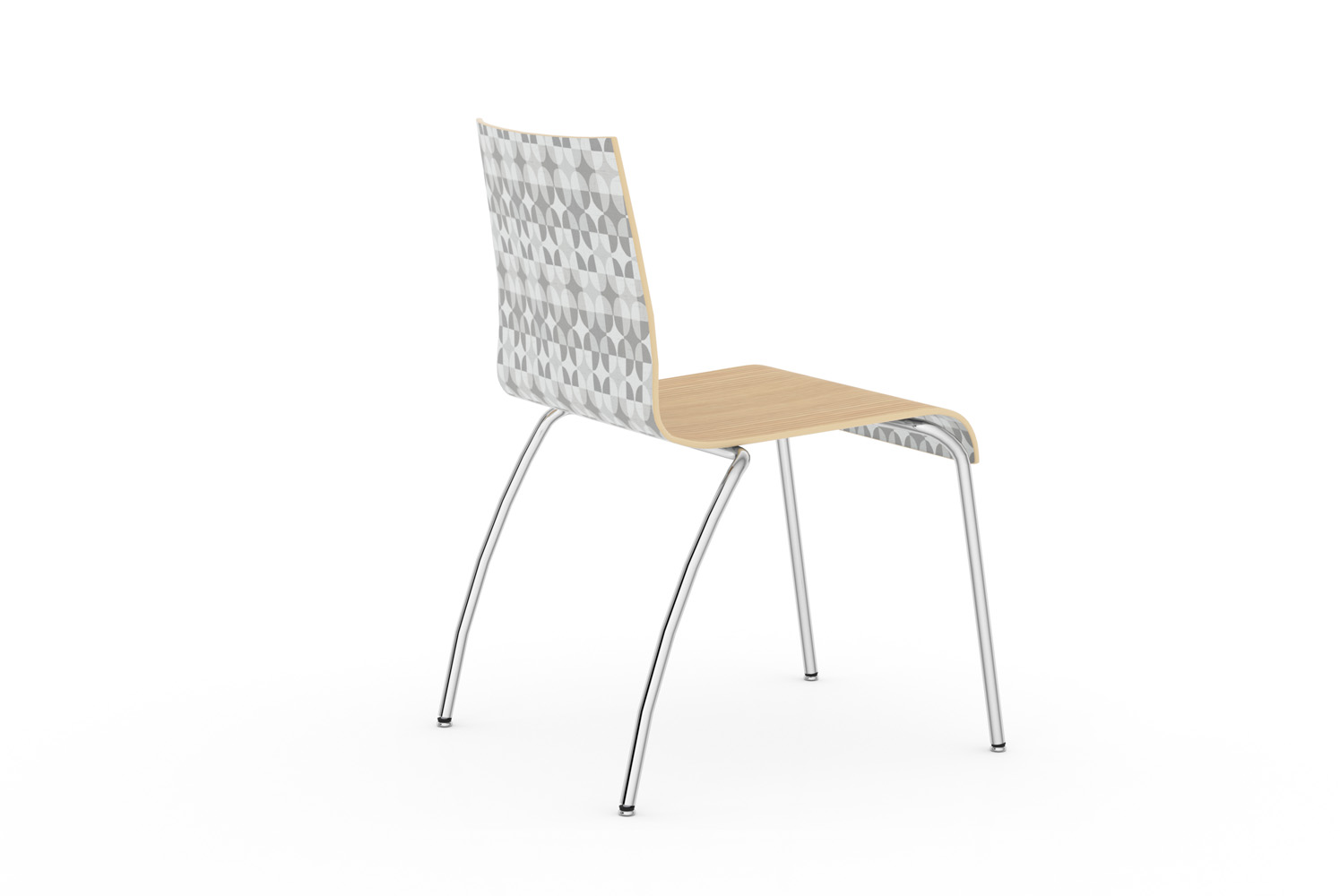 Pento 4 leg chair with designed back