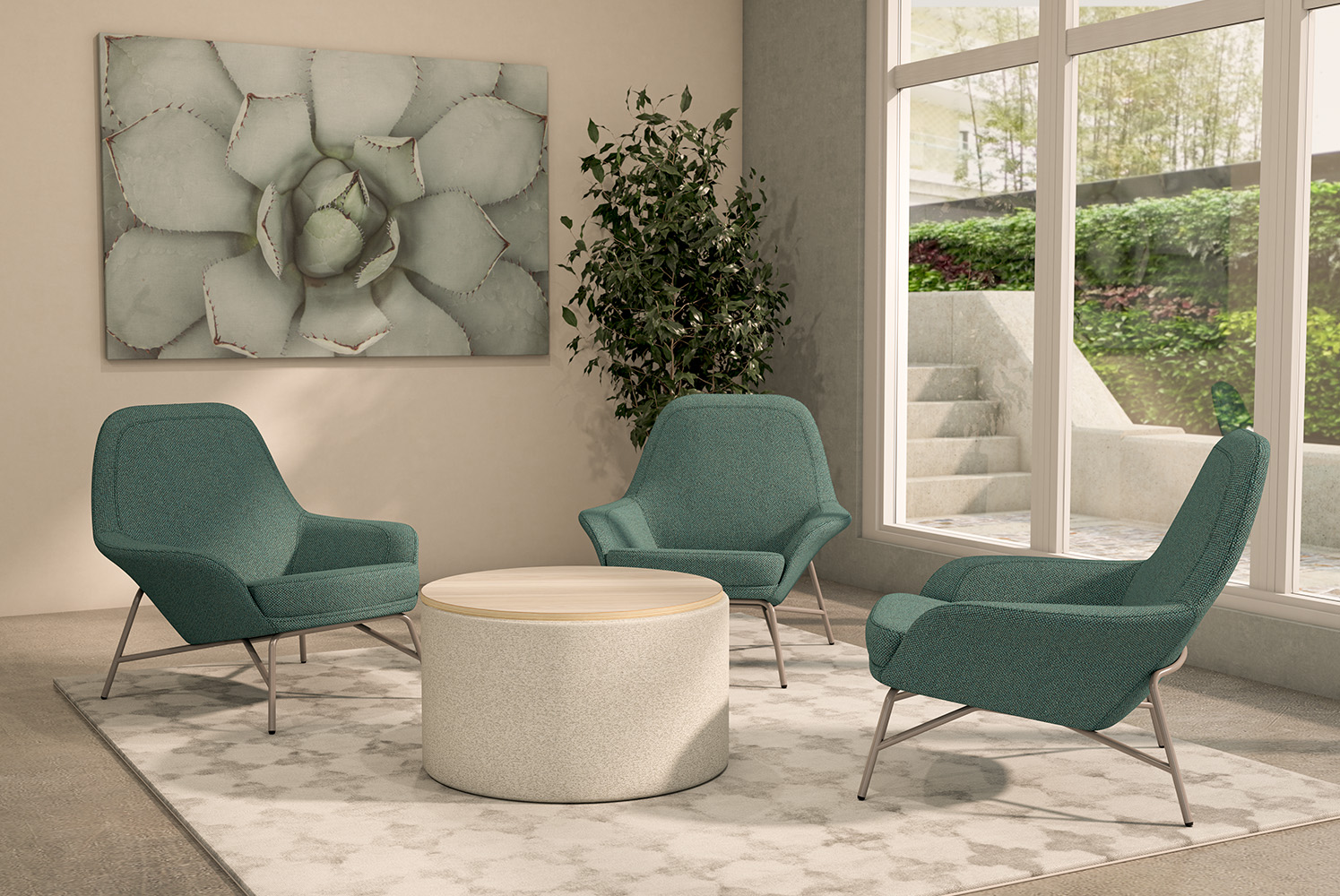Amelia Lounge with Laguna Occasional Table Evnironment