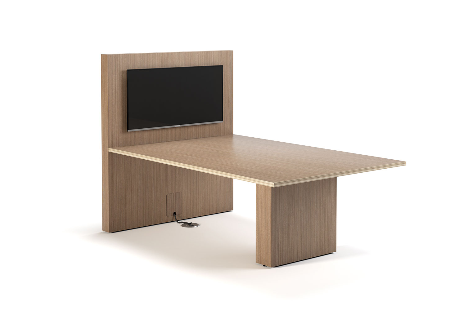 Beta Media Table with Panel Leg