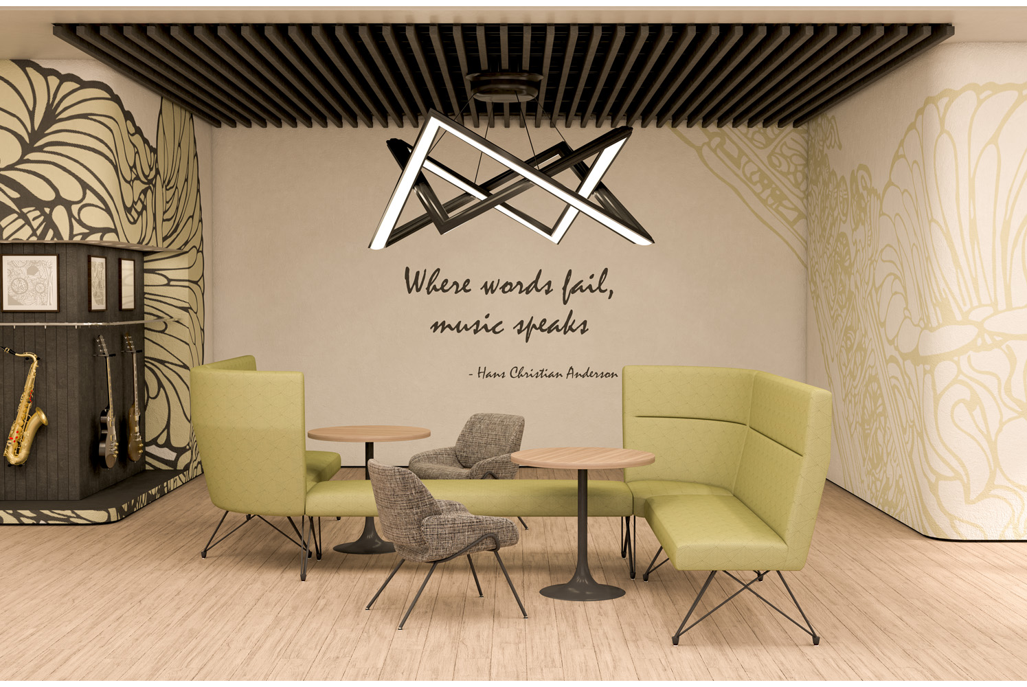 Brody Modular with Harmony Table and Oliver Lounge