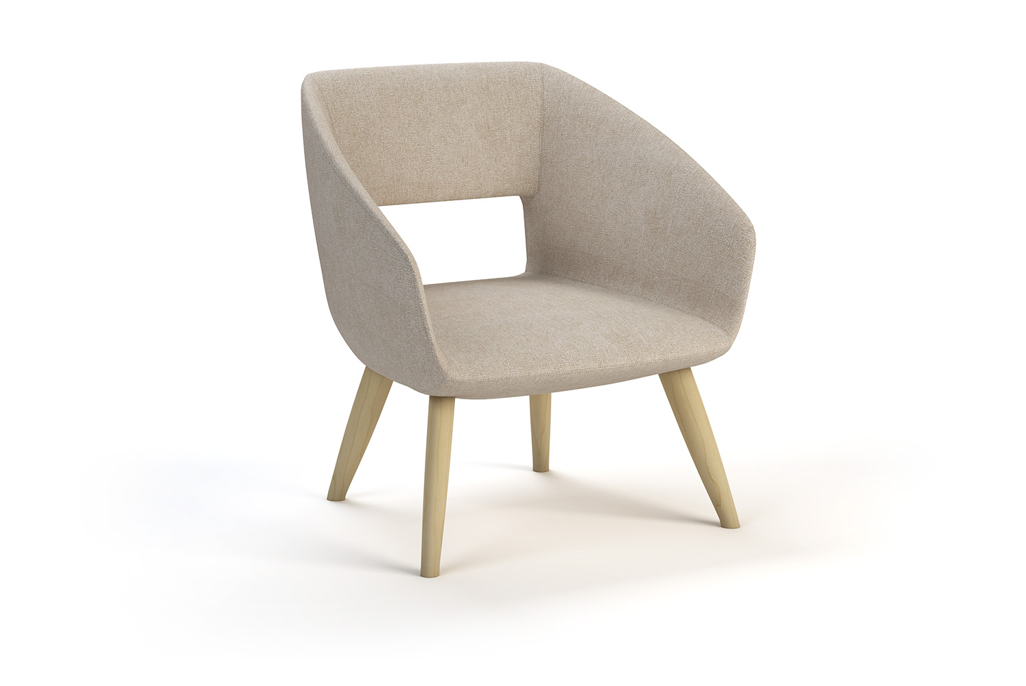 Bryant Lounge Chair with Light Wood Leg