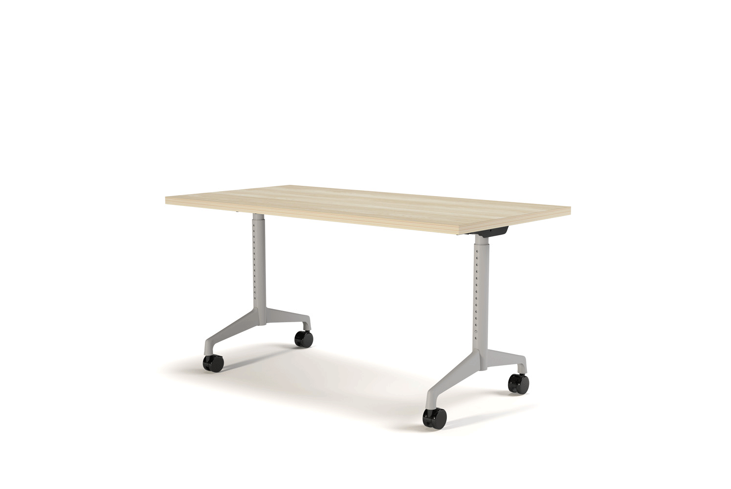 Dakota Adjustable Table with Flip Top and Casters Animated