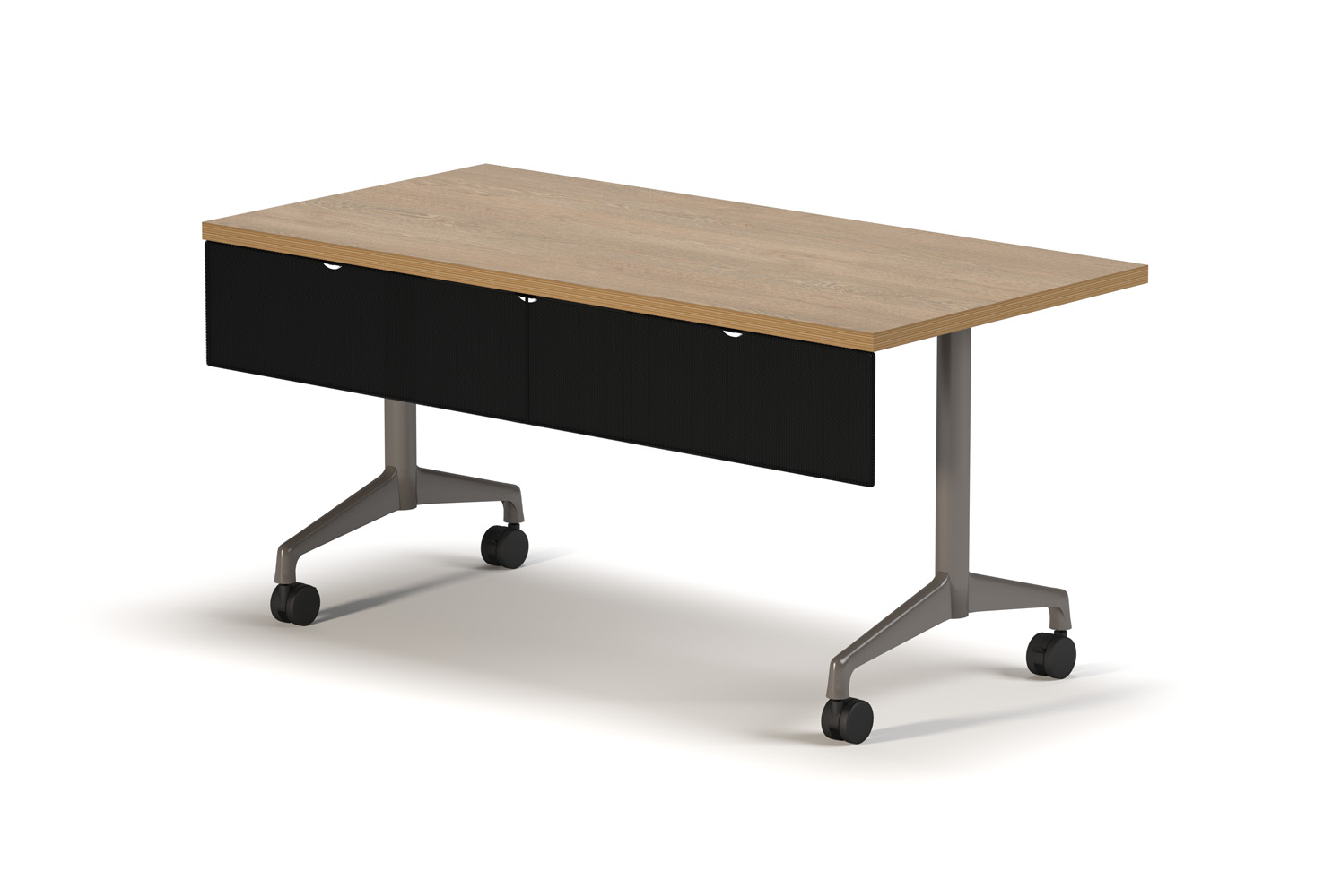 Dakota Training Table with Black Privacy Panels