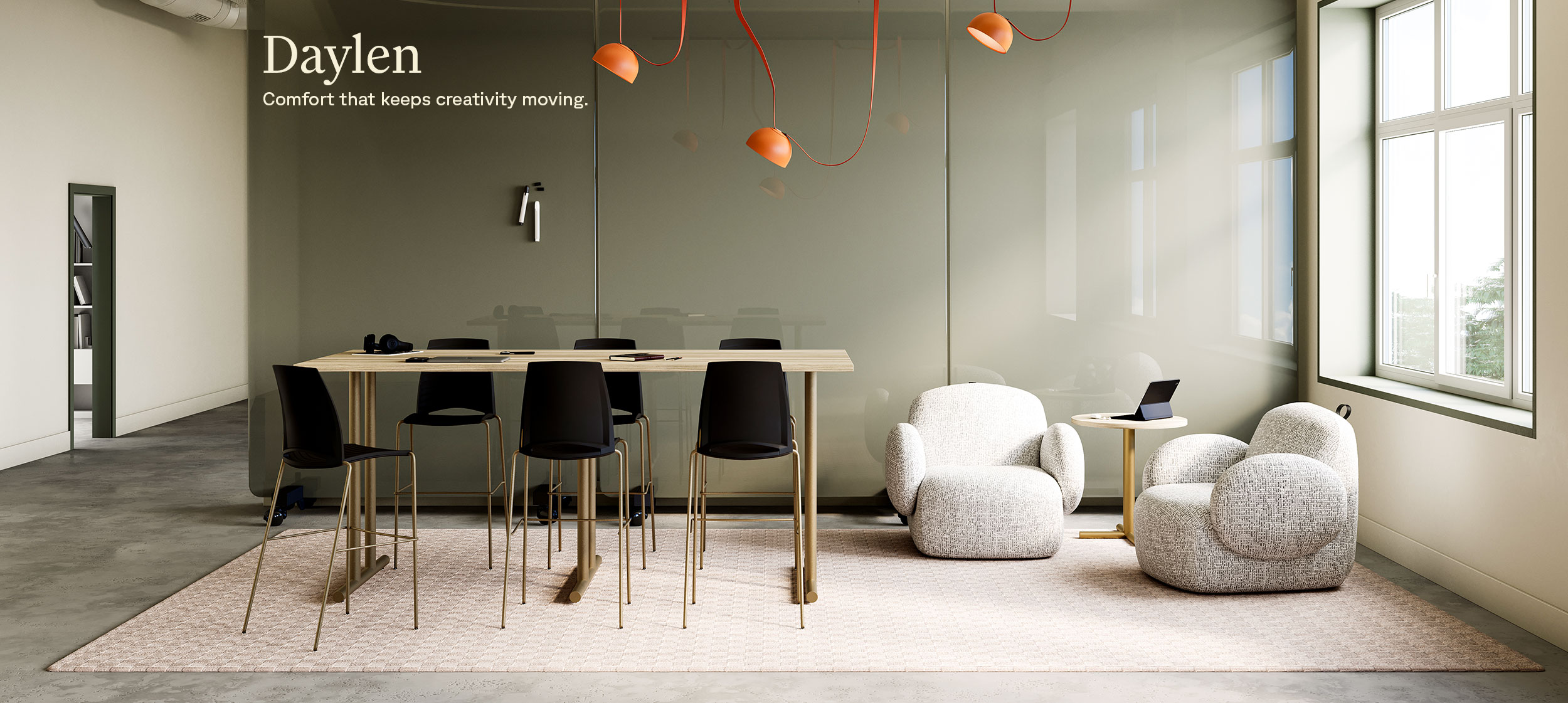 Daylen Lounge with Brandon Tables