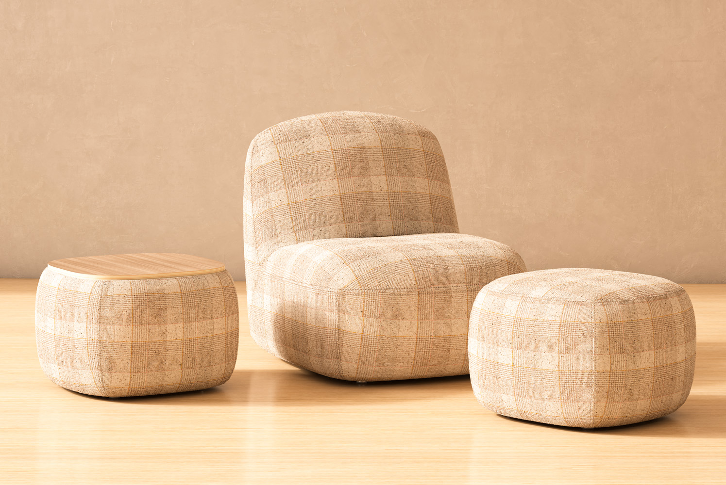 Daylen Lounge Ottoman and Table