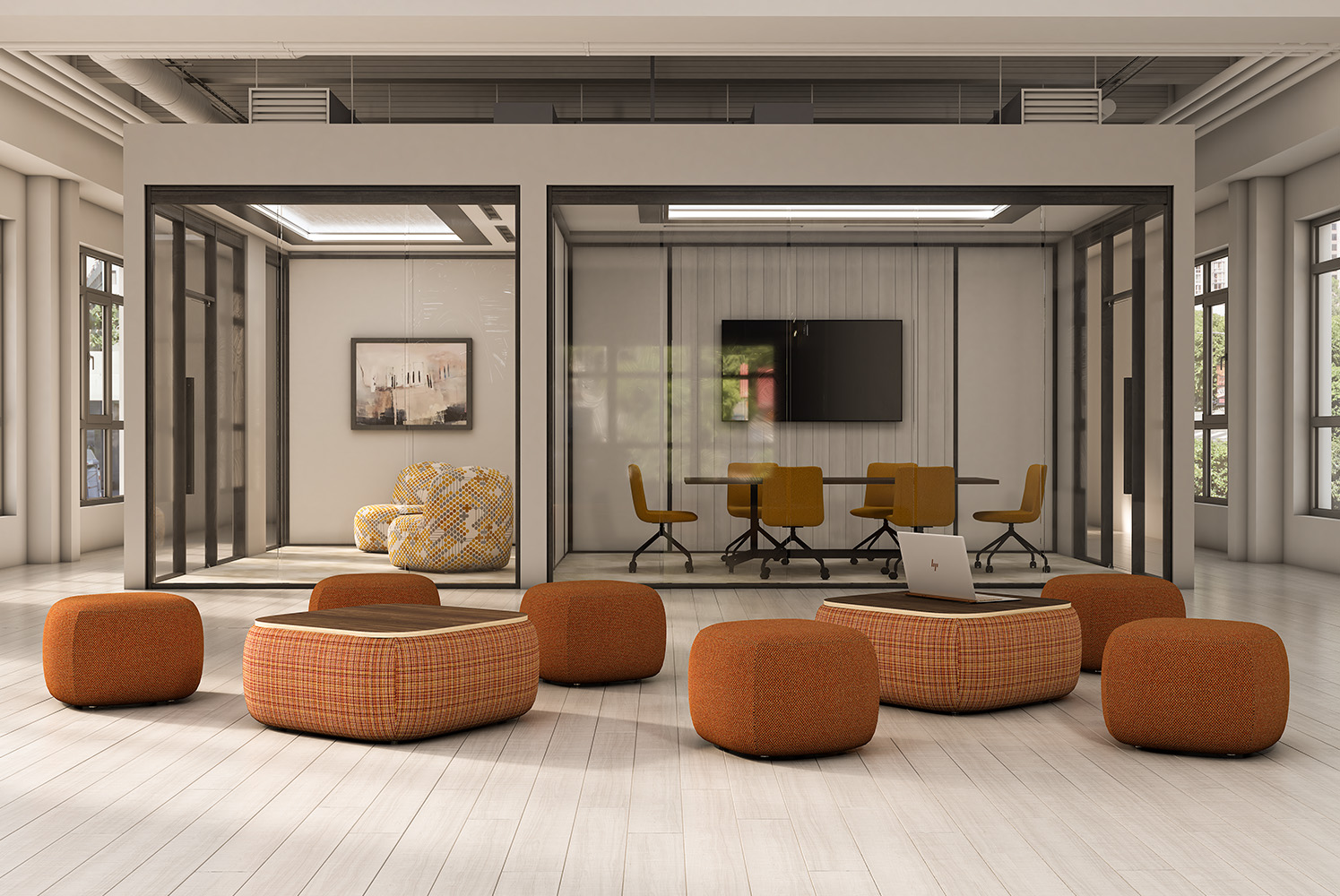 Daylen Ottomans and Tables