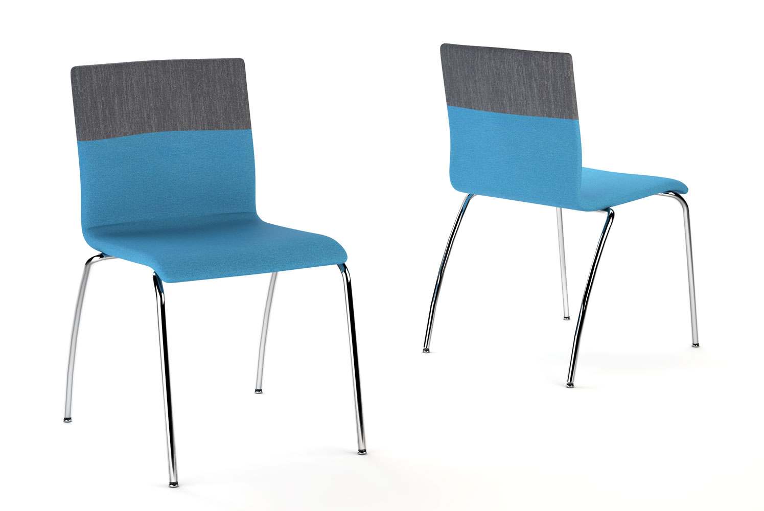 Dekko 4 Leg Chairs, Offset Fabric