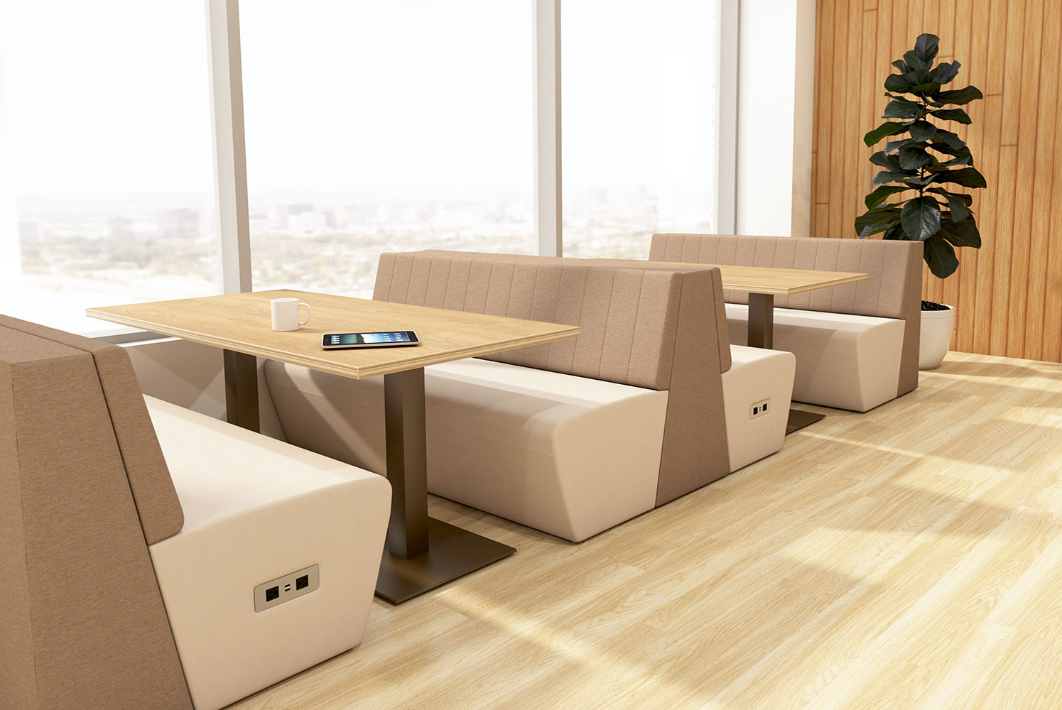 Encino Banquette and Monoco Environment Scene