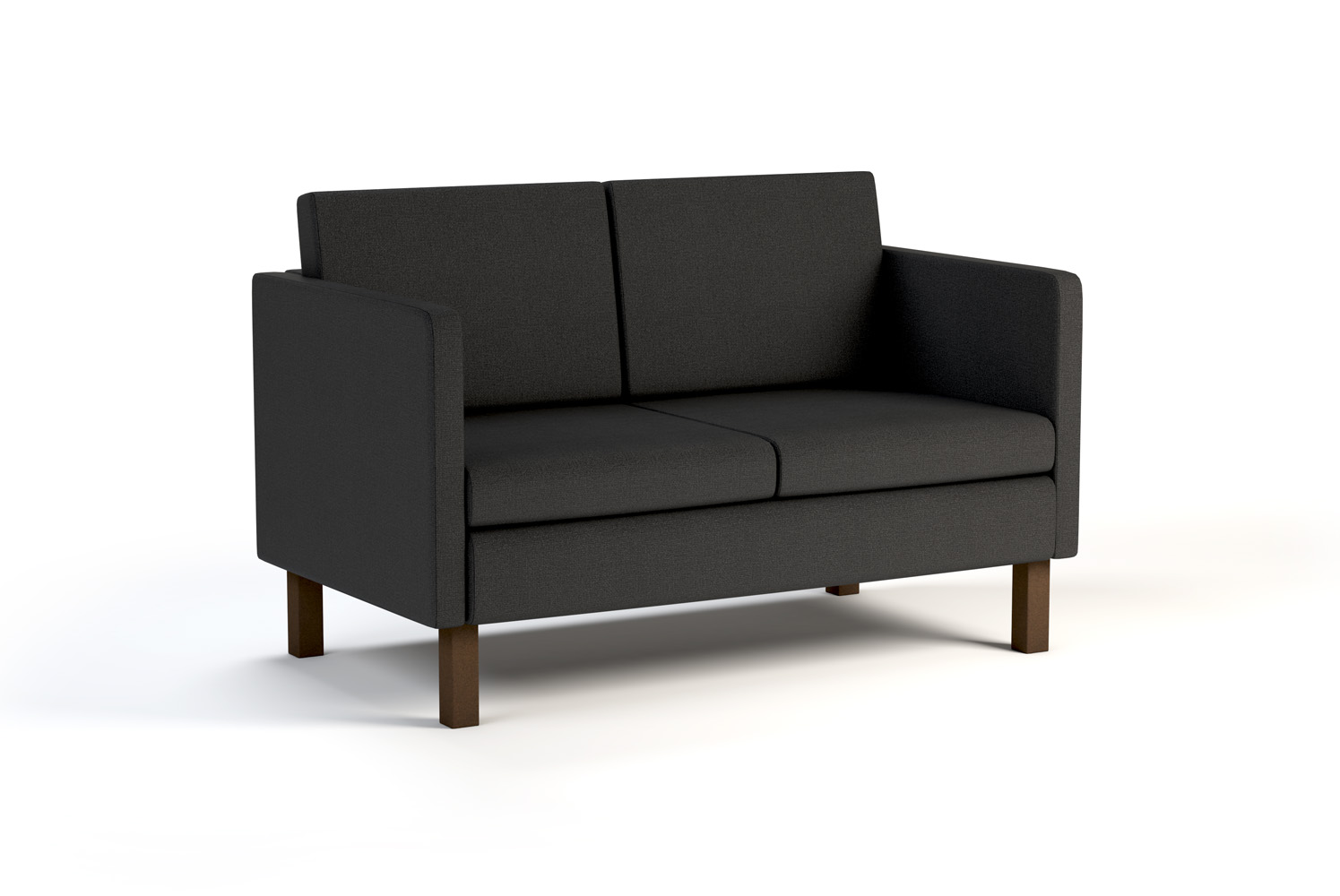 Franky Slim Two seat Lounge, Wood Legs