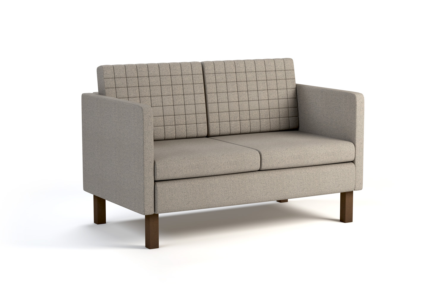 Franky Slim Two seat Lounge, Wood Legs