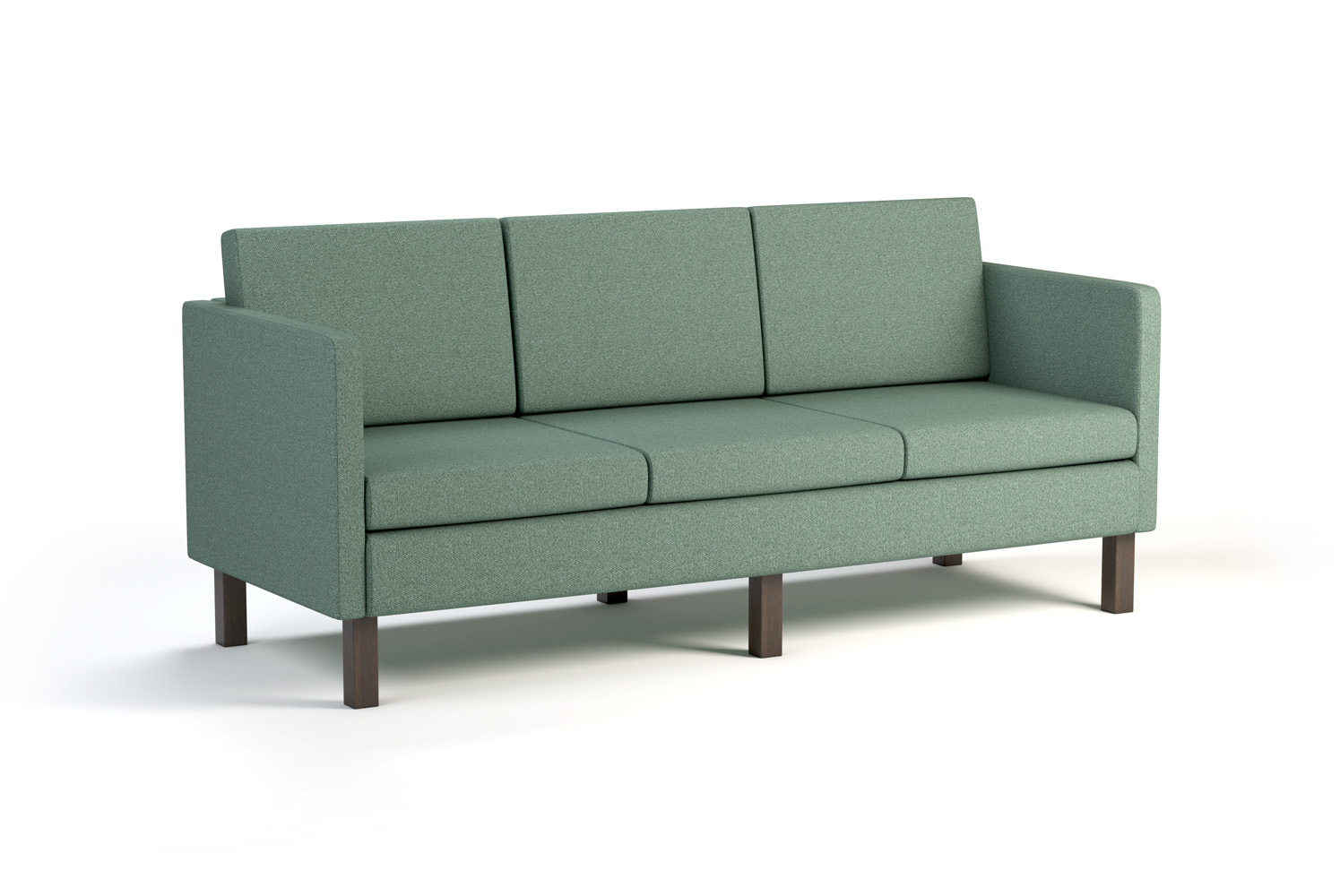 Franky Slim Three seat Lounge, Wood Legs