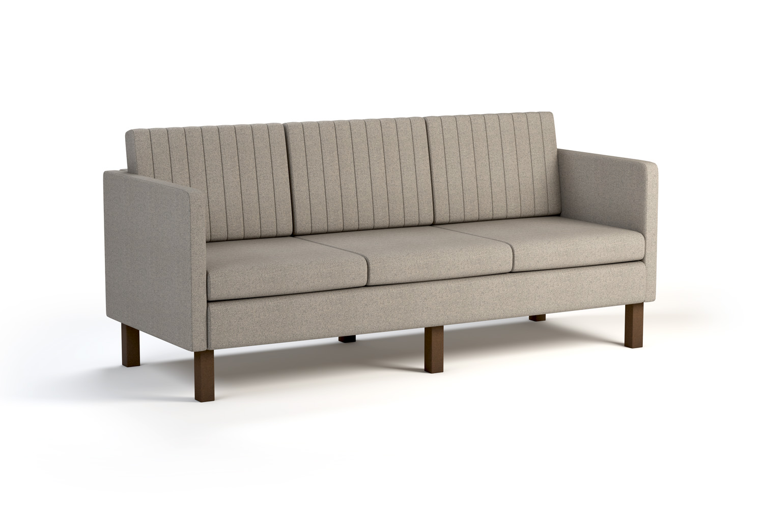 Franky Slim Three seat Lounge, Wood Legs