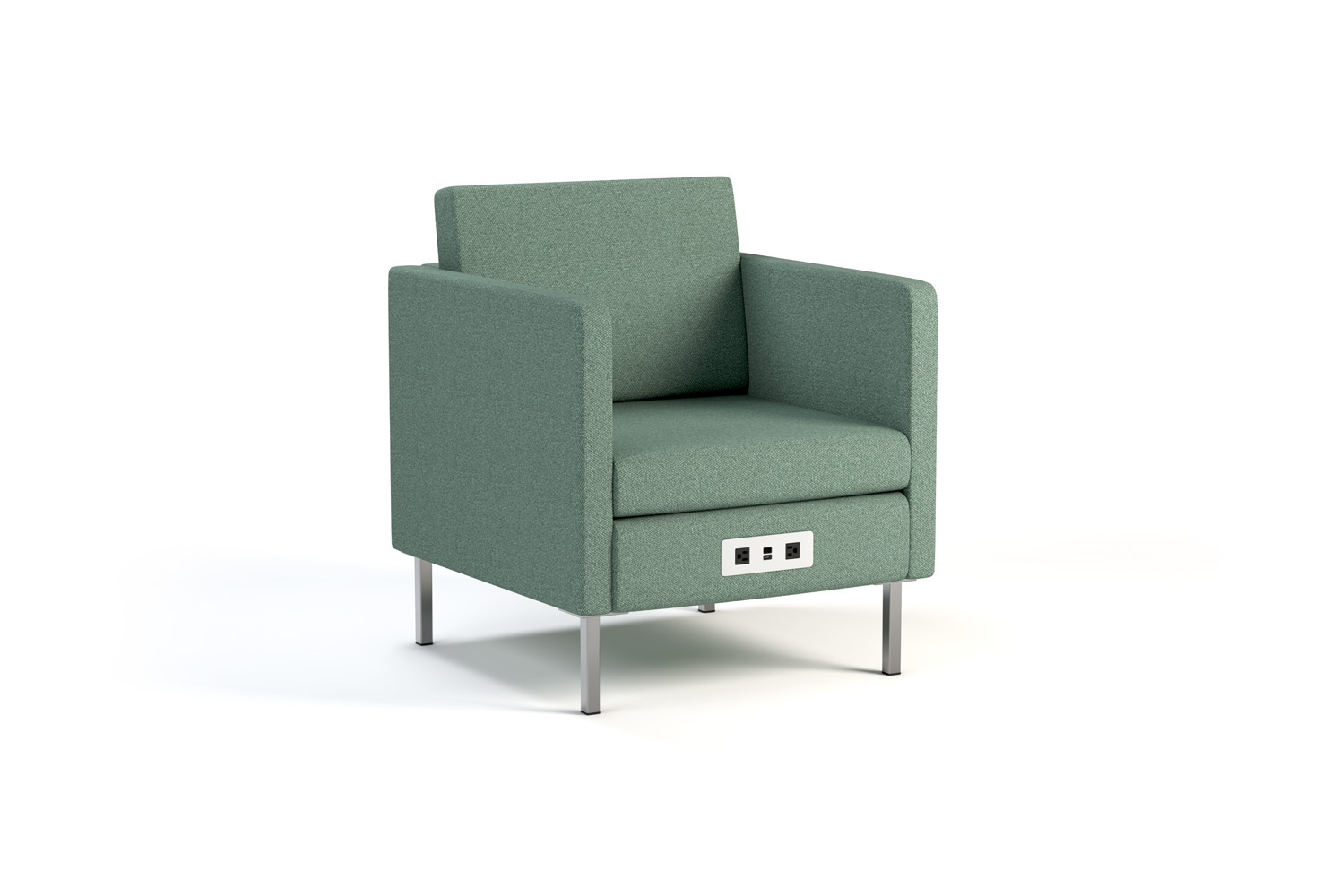 Franky Slim Single Seat Lounge, Metal Legs