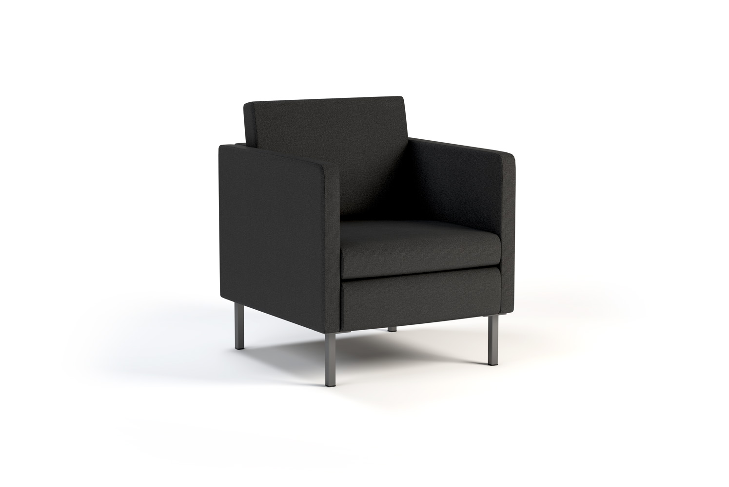 Franky Slim Single Seat Lounge, Metal Legs