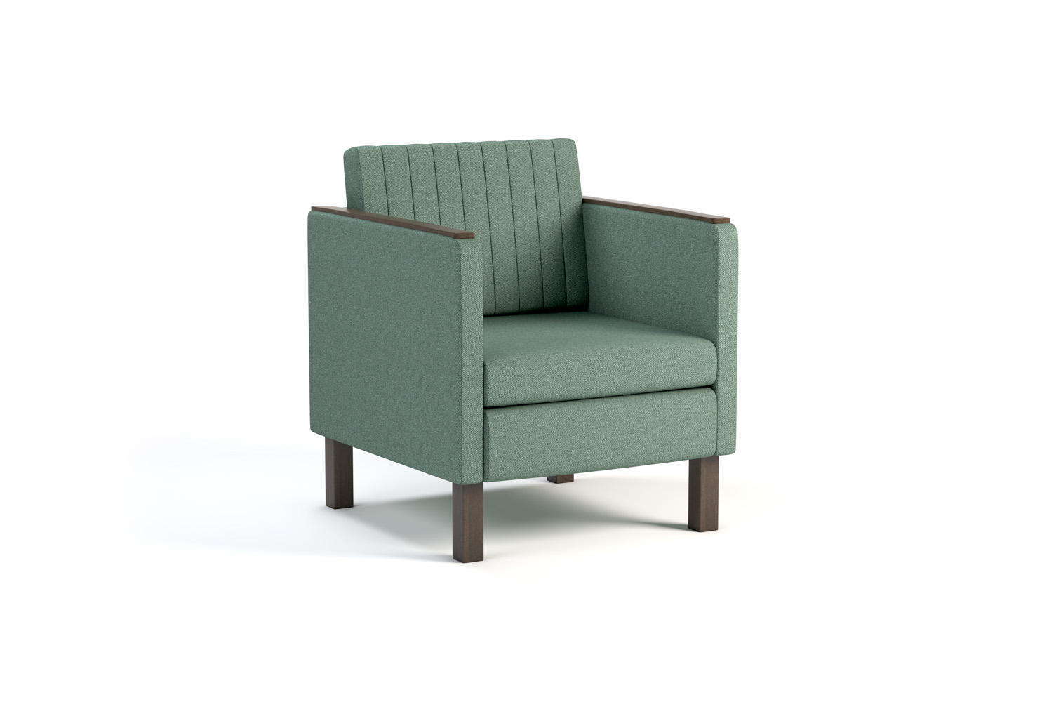 Franky Slim Single Seat Lounge, Wood Legs