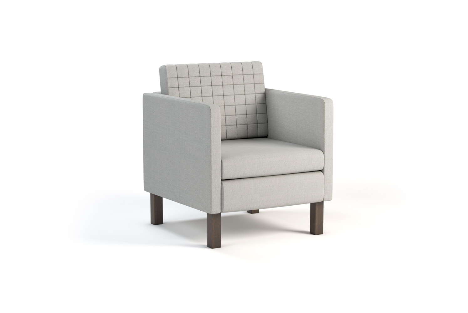 Franky Slim Single Seat Lounge, Wood Legs