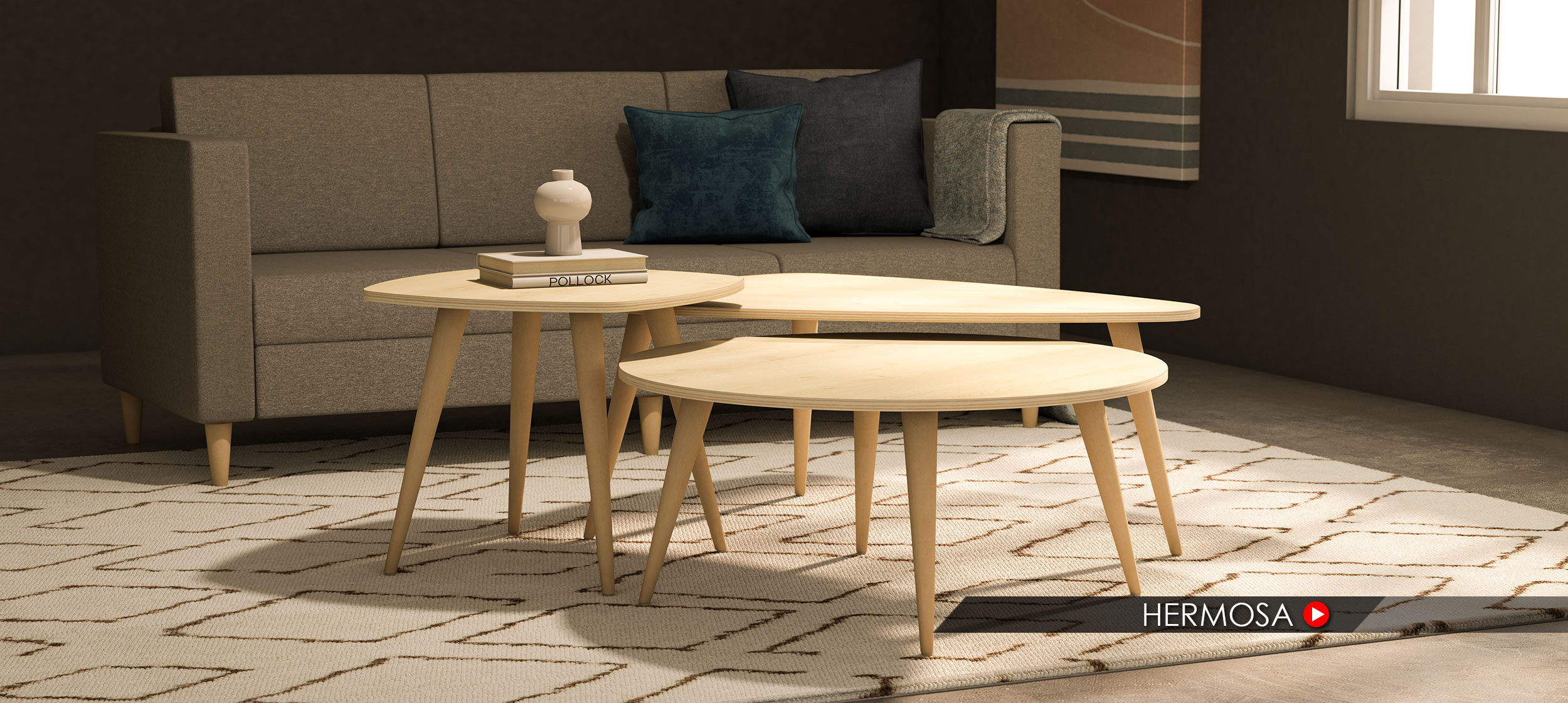 Hermosa Wood Occasional Tables Environment