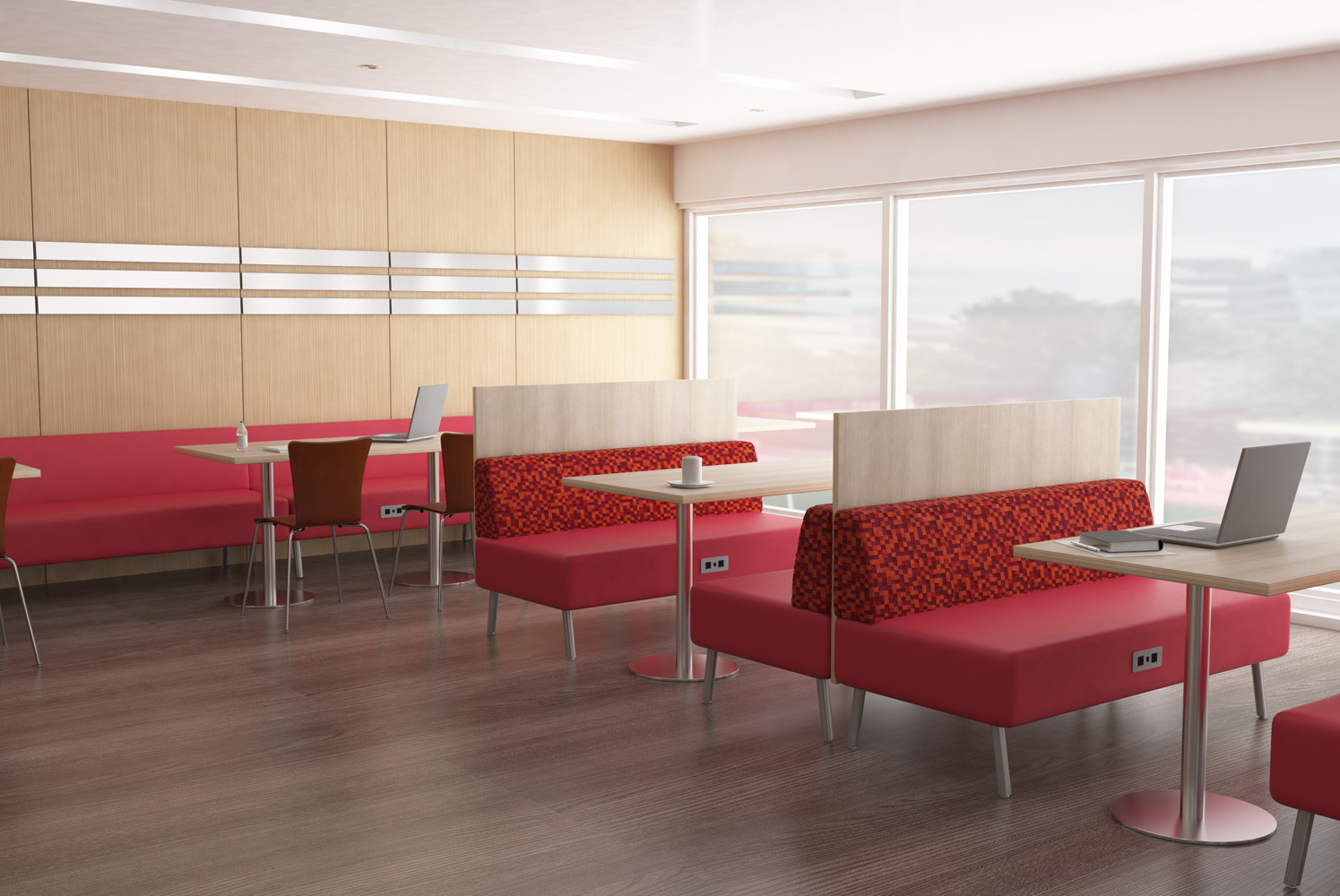Laguna, Banquette, Benton chairs, Restaurant Scene