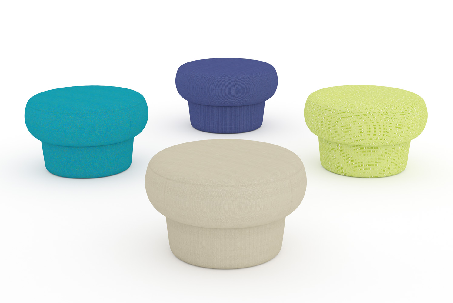 Variation of Muffet Ottomans