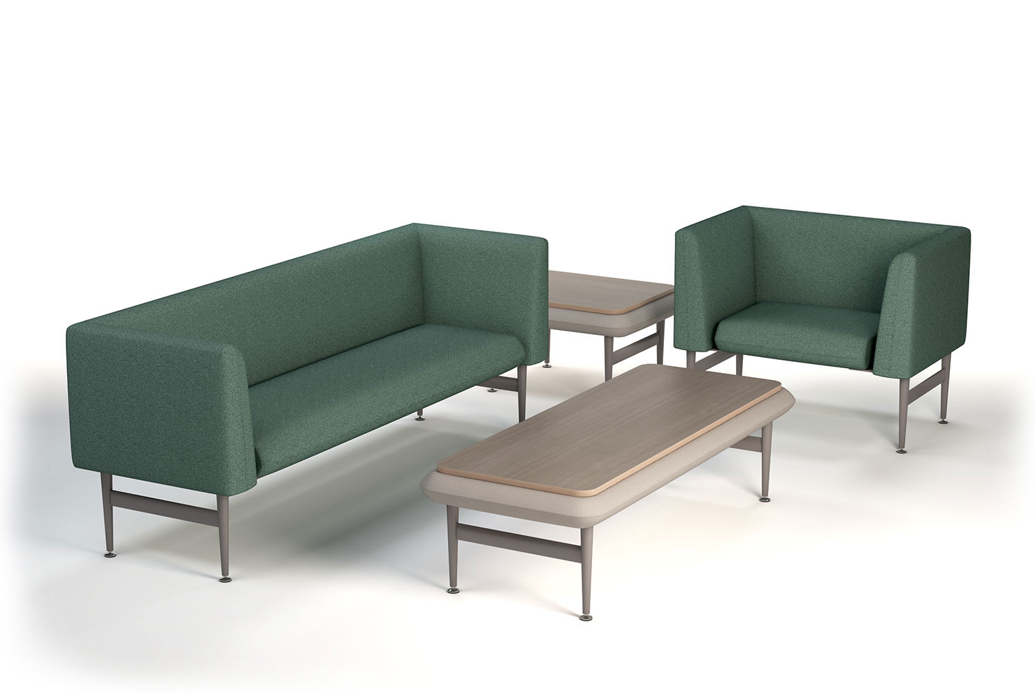 Nikki Lounge Seats with Rectangle Occasional Table
