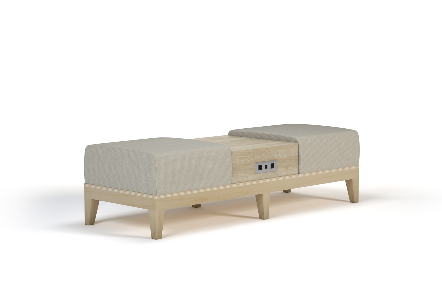Ojai Two Seat Bench with Center Online Table