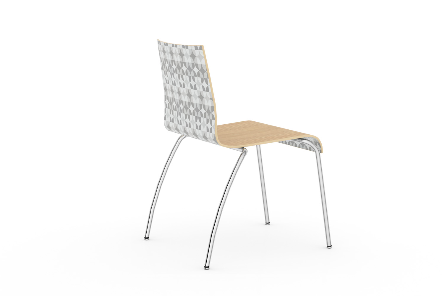 Pento 4 leg chair with designed back