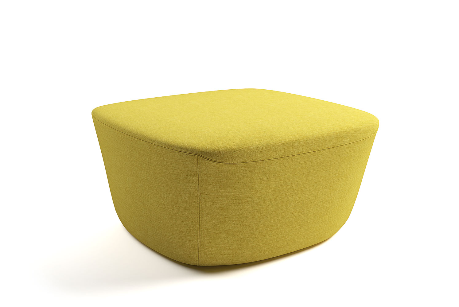 Vella, 30x30 inch Square Ottoman, Yellow