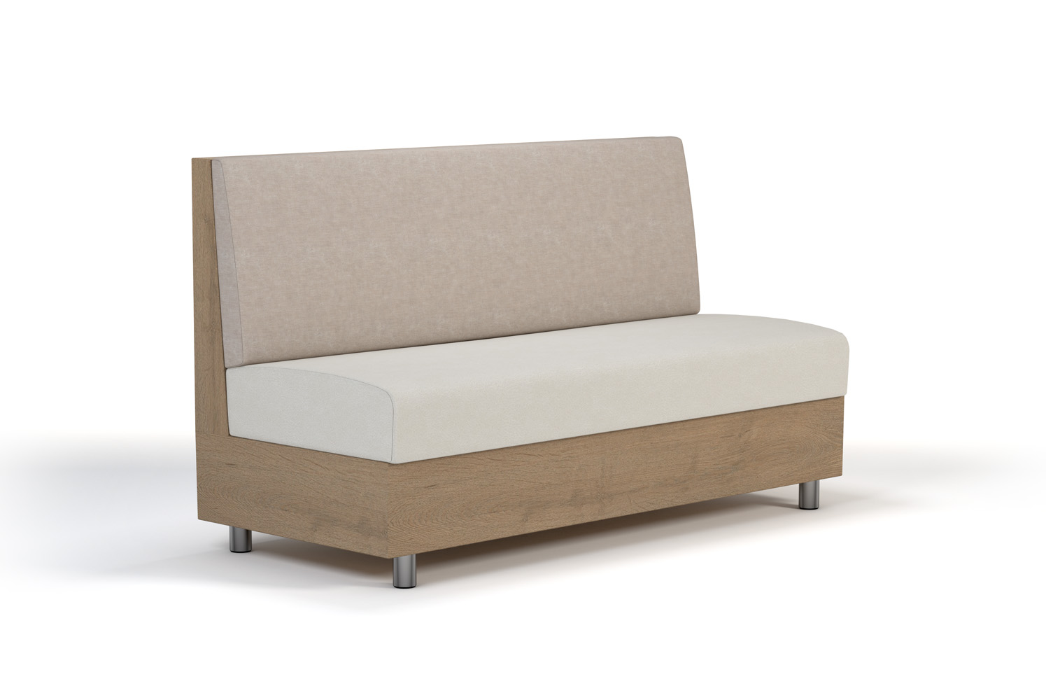 Verona, 60 inch Straight Banquette, Metal Legs